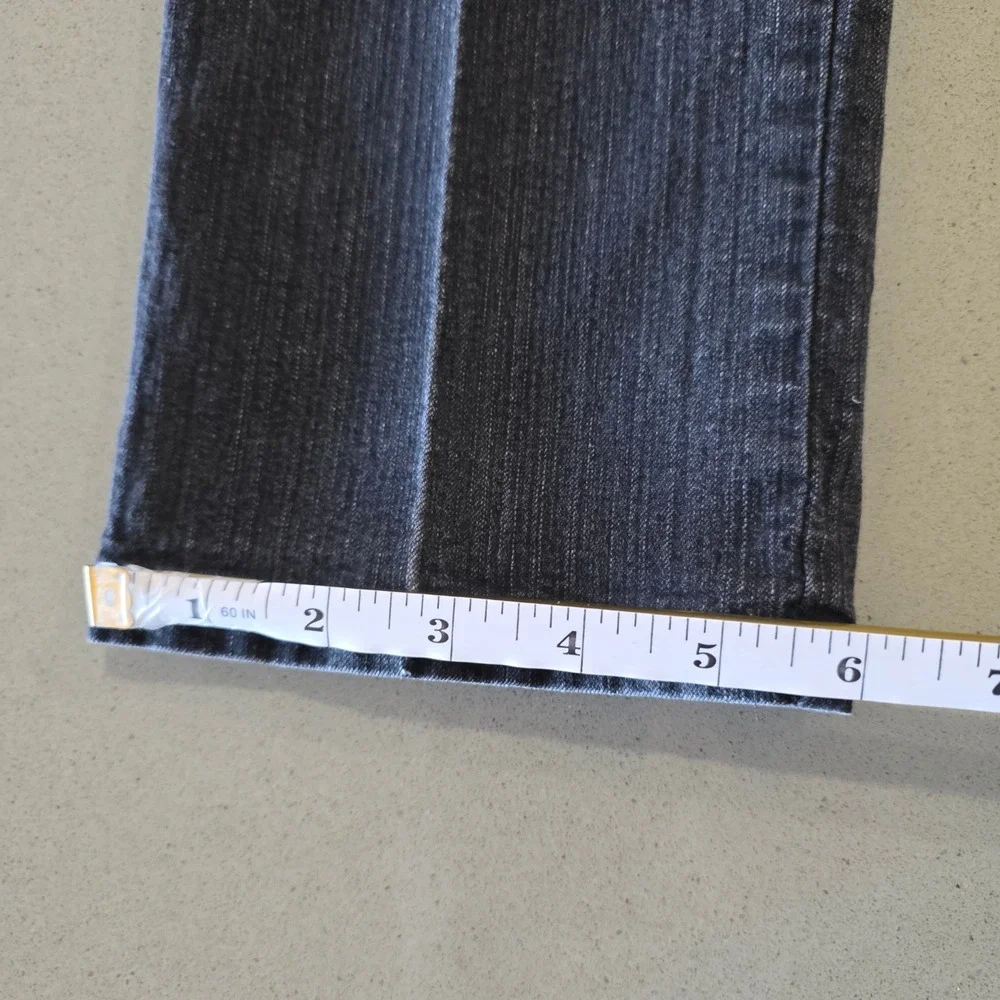 Alfred Dunner Black Denim Elastic Waist‎ Pull On Pants Petite 10 101CJ66BS